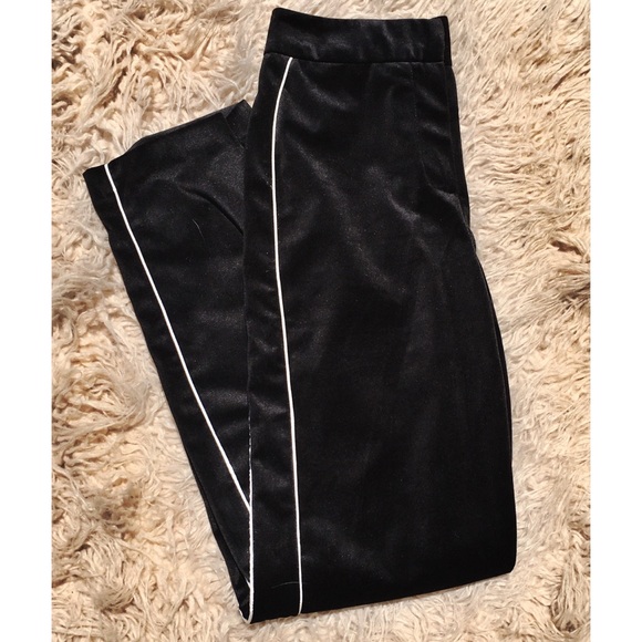 Navy velvet tuxedo pants - Picture 2 of 3